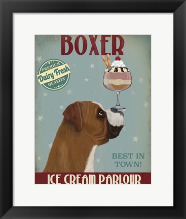 Framed Boxer Ice Cream Print