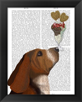 Framed Basset Hound Ice Cream Print