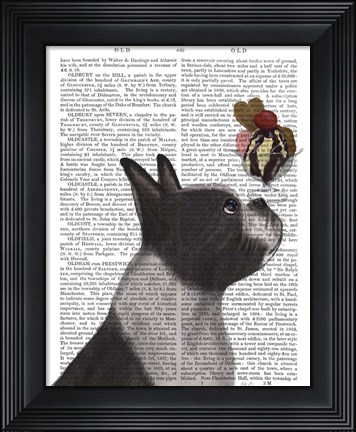 Framed Boston Terrier Ice Cream Print
