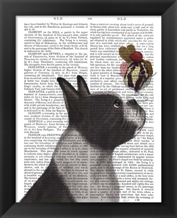 Framed Boston Terrier Ice Cream Print