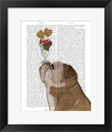 Framed English Bulldog Ice Cream Print