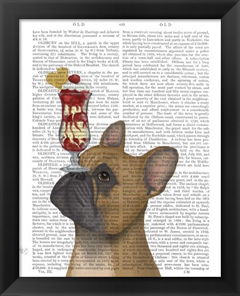 Framed French Bulldog Ice Cream Print