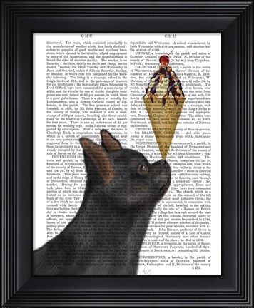 Framed Chihuahua, Black, Ice Cream Print