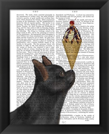 Framed Chihuahua, Black, Ice Cream Print