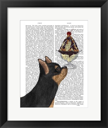 Framed Chihuahua, Black and Ginger, Ice Cream Print