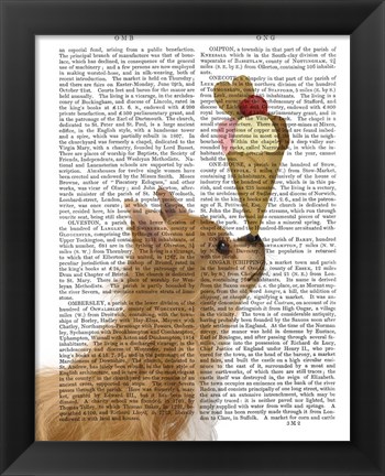 Framed Chihuahua, Long Haired, Ice Cream Print