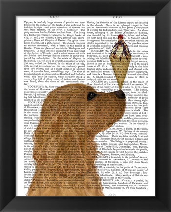 Framed Cocker Spaniel, Golden, Ice Cream Print