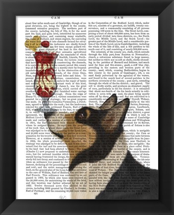 Framed Corgi, Black and Tan, Ice Cream Print