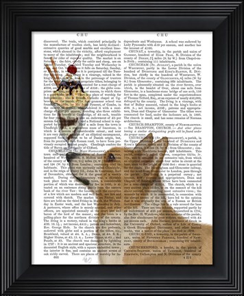 Framed Corgi, Tan, Ice Cream Print