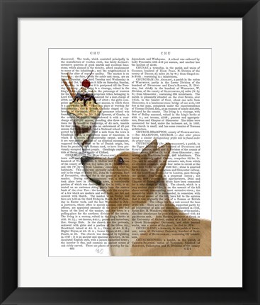 Framed Corgi, Tan, Ice Cream Print