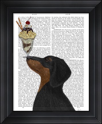 Framed Dachshund, Black and Tan, Ice Cream Print