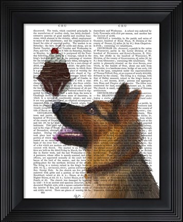 Framed German Shepherd Ice Cream Print