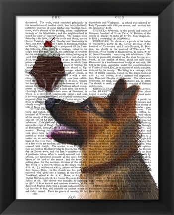 Framed German Shepherd Ice Cream Print