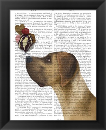 Framed Great Dane, Tan, Ice Cream Print