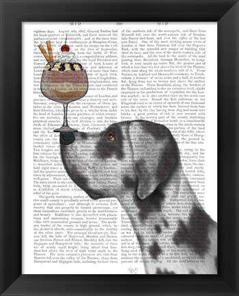 Framed Great Dane, Harlequin, Ice Cream Print