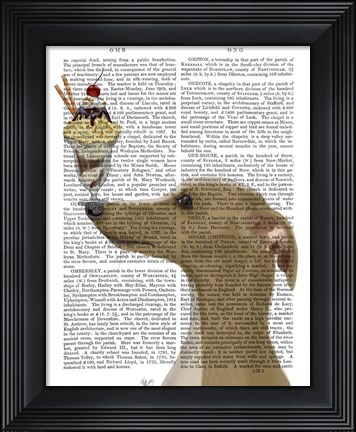 Framed Greyhound, Tan, Ice Cream Print