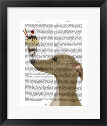 Framed Greyhound, Tan, Ice Cream Print