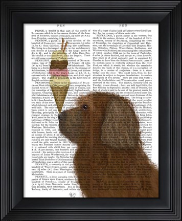 Framed Labradoodle, Brown, Ice Cream Print