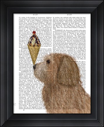 Framed Labradoodle, Golden, Ice Cream Print