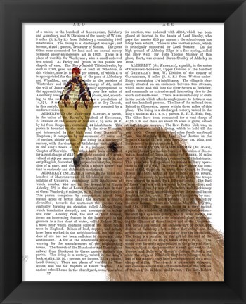 Framed Labradoodle, Golden, Ice Cream Print