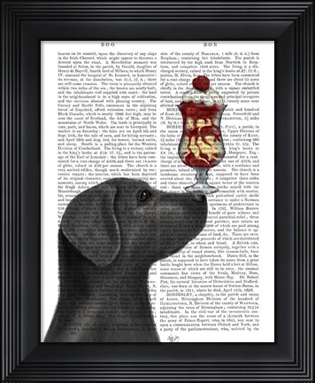 Framed Black Labrador Ice Cream Print