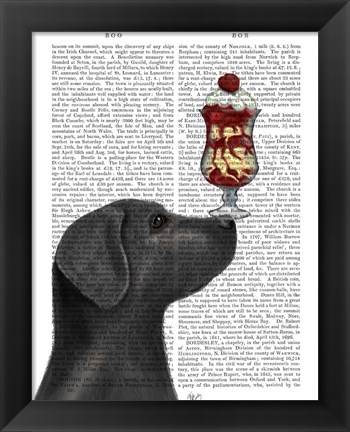 Framed Black Labrador Ice Cream Print