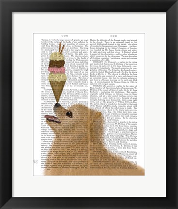 Framed Pomeranian Ice Cream Print