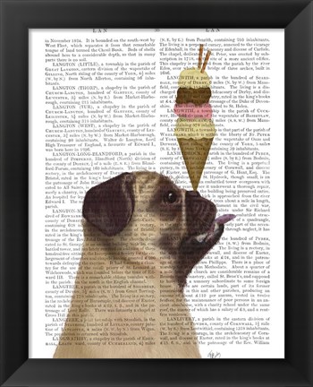 Framed Pug, Fawn, Ice Cream Print