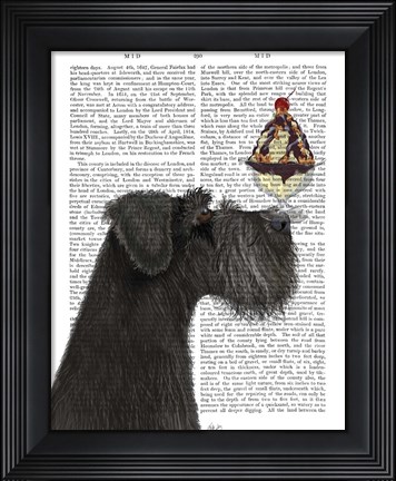 Framed Schnauzer, Black, Ice Cream Print