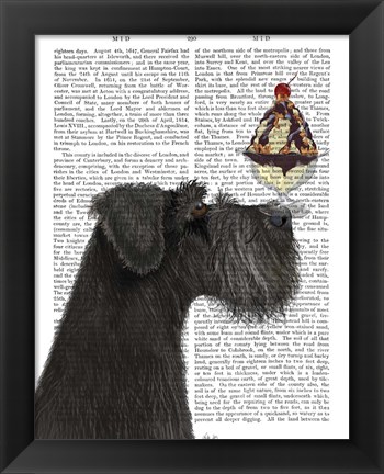 Framed Schnauzer, Black, Ice Cream Print