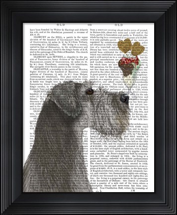 Framed Schnauzer, Grey, Ice Cream Print