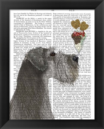 Framed Schnauzer, Grey, Ice Cream Print