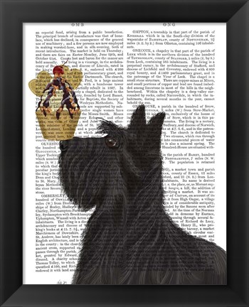 Framed Scottish Terrier Ice Cream Print