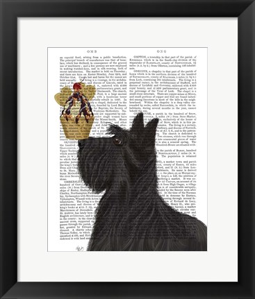 Framed Scottish Terrier Ice Cream Print