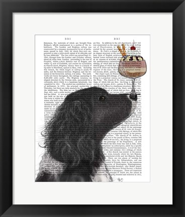 Framed Springer Spaniel, Black, Bebe,Ice Cream Print