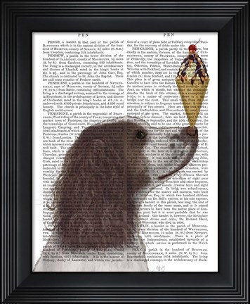 Framed Springer Spaniel, Brown and White, Ice Cream Print