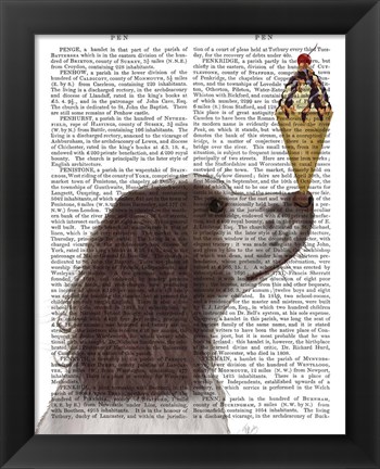 Framed Springer Spaniel, Brown and White, Ice Cream Print