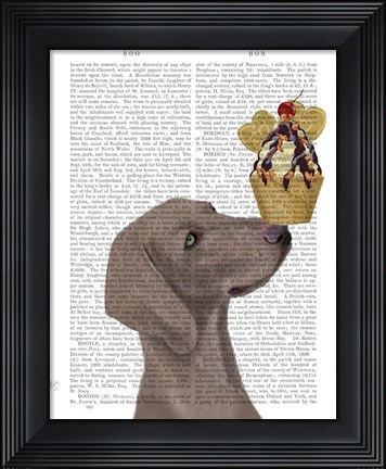 Framed Weimaraner Ice Cream Print