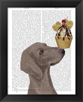 Framed Weimaraner Ice Cream Print