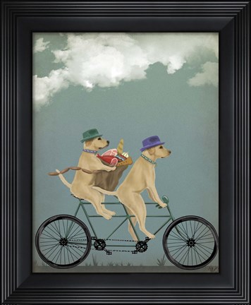 Framed Yellow Labrador Tandem Print