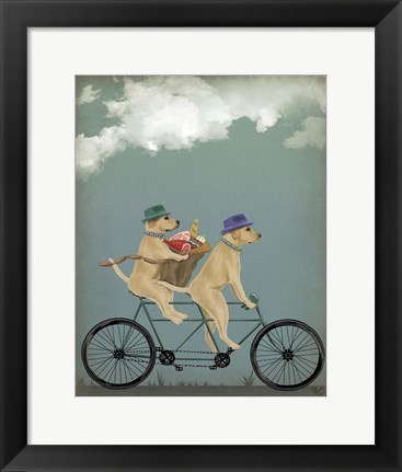 Framed Yellow Labrador Tandem Print