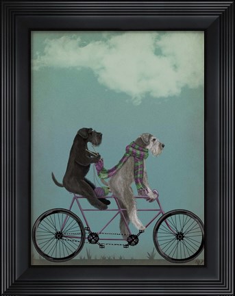 Framed Schnauzer Tandem Print