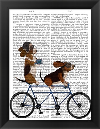 Framed Basset Hound Tandem Print