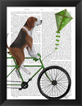 Framed Beagle on Bicycle Print