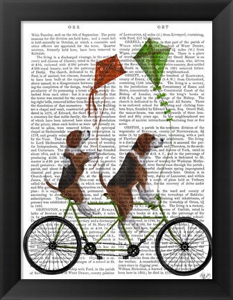 Framed Beagle Tandem Print