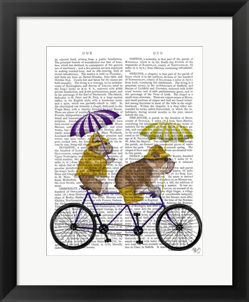 Framed English Bulldog Tandem Print