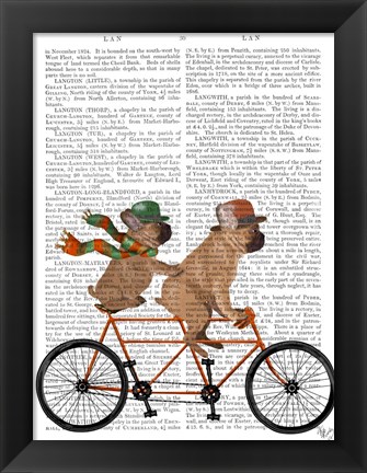 Framed French Bulldog Tandem Print