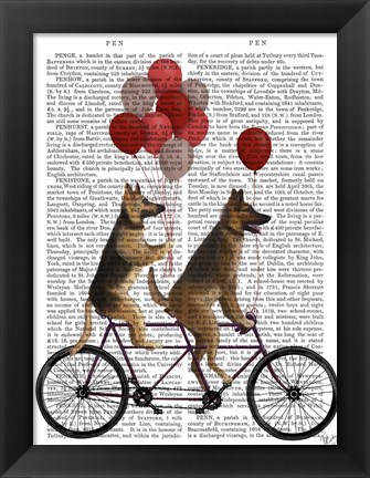 Framed German Shepherd Tandem Print