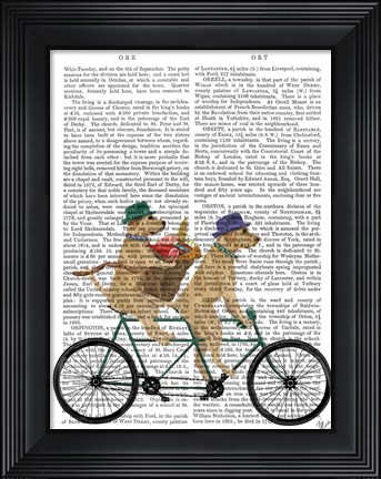 Framed Yellow Labrador Tandem Print
