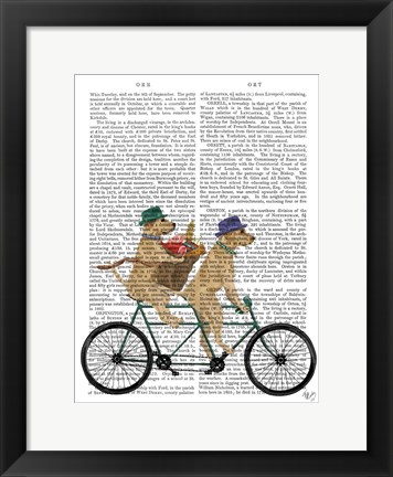 Framed Yellow Labrador Tandem Print